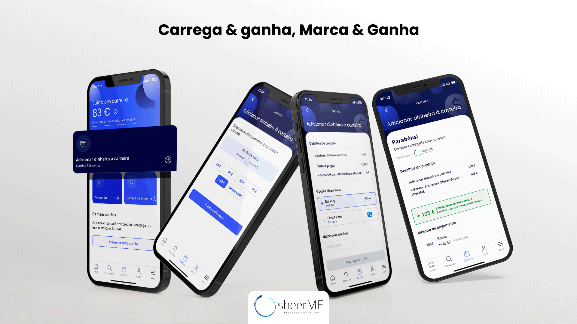 Carrega & Ganha , Marca & Ganha 💙                                            Até 8% na tua wallet sheerME!
